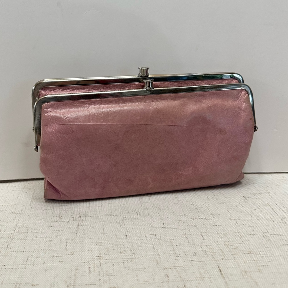 HOBO Blush Pink Wristlet with Metallic Trim - Picture 3 of 13